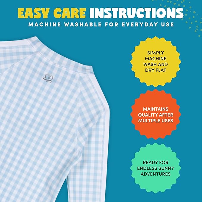 SwimZip Boys' Long-Sleeve UPF 50+ Swimsuit for Baby, Toddler, & Little Boys