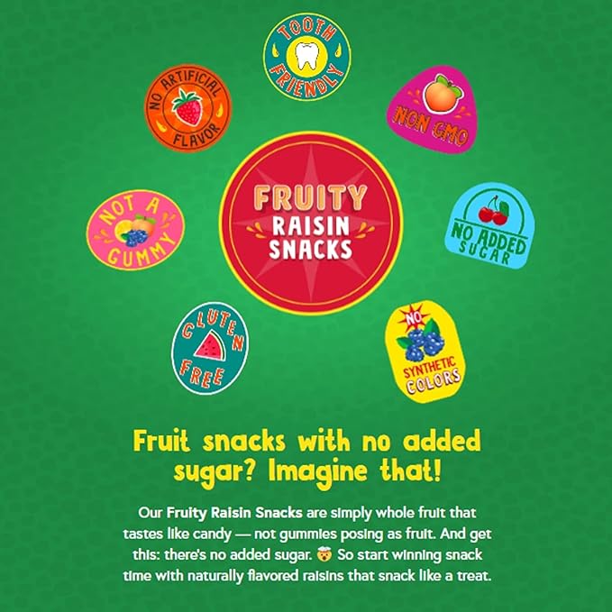 Sun-Maid Sour Mixed Berry Fruity Raisin Snacks - (200 Pack) 1.33 oz Pouches - Sour Mixed Berry Raisins - Dried Fruit Snack for Lunches and Snacks