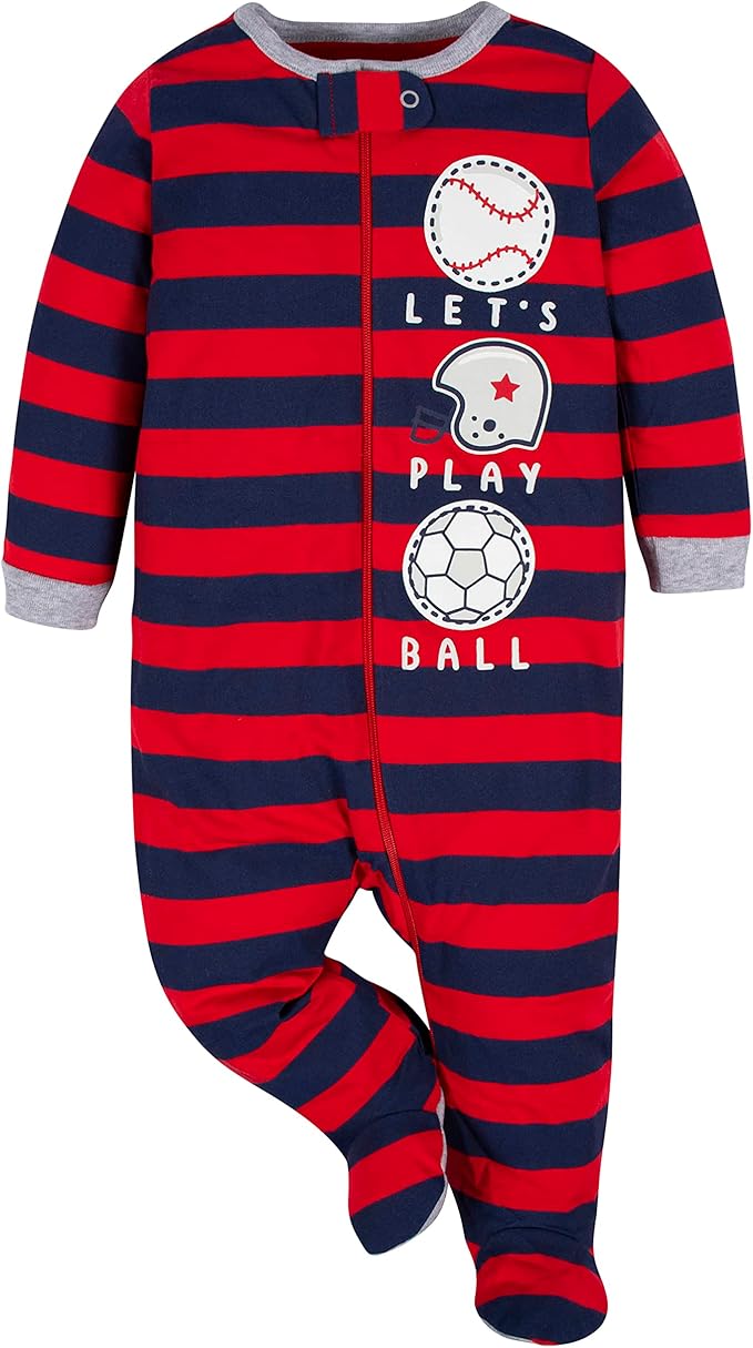 Gerber Baby Boys' 2-Pack Footed Pajamas
