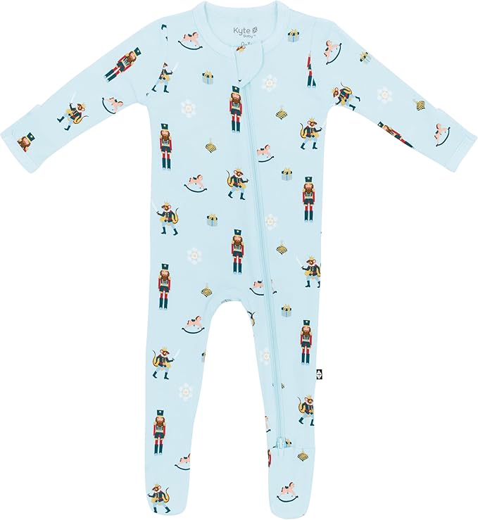 KYTE BABY Unisex Zipper Closure Footies, Rayon Made From Bamboo, 0-24 Months