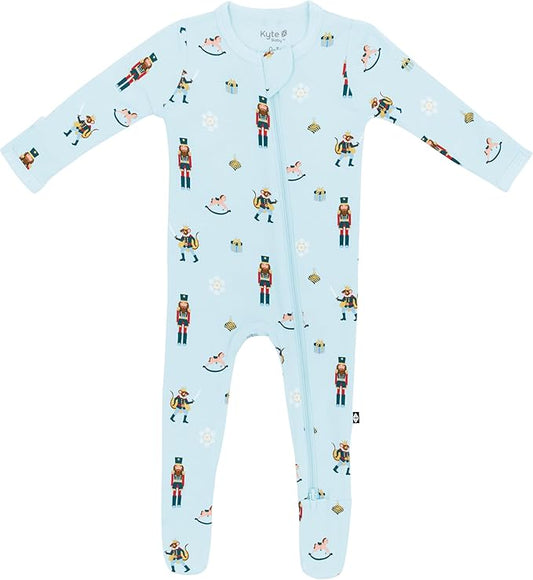 KYTE BABY Unisex Zipper Closure Footies, Rayon Made From Bamboo, 0-24 Months