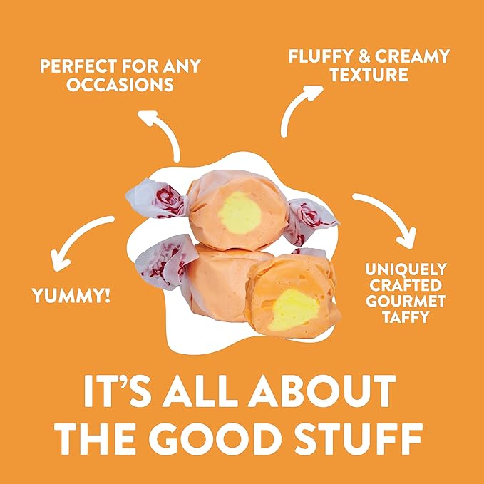 Taffy Town Saltwater Taffy, Mango, 2.5Lb