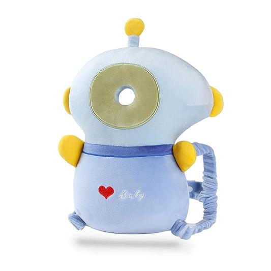 JunNeng Baby Head Protector Backpack Memory Foam, 3-Sided Fall Head Safety Protection, Blue Astronaut