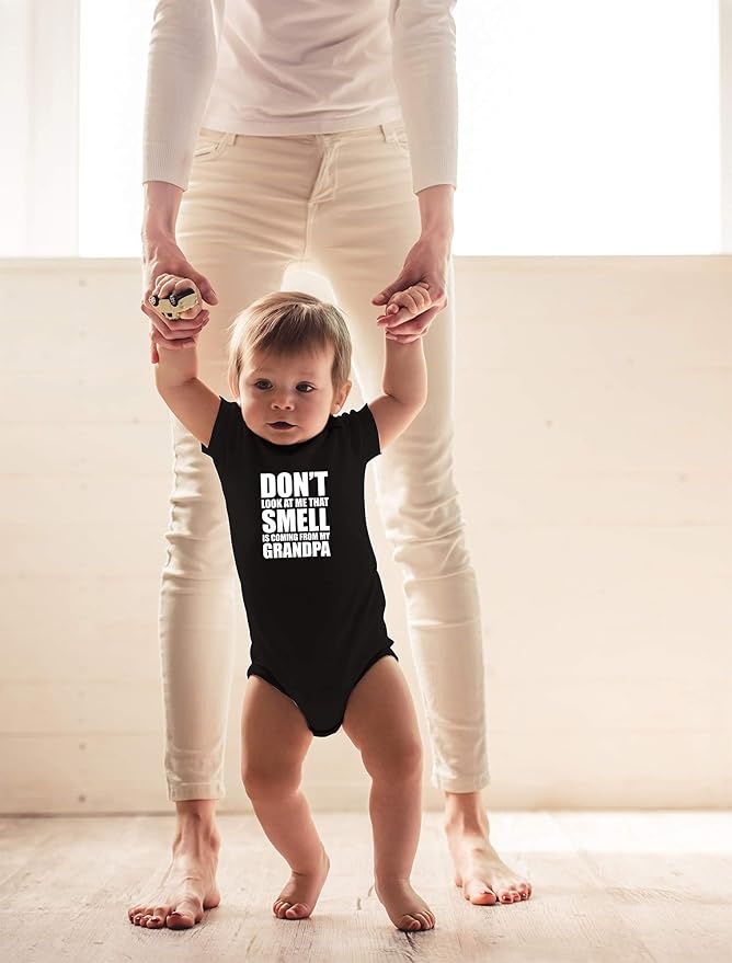 CBTwear Don't Look At Me, That Smell Is Coming From My Grandpa Baby Bodysuit - Newborn Unisex Clothes
