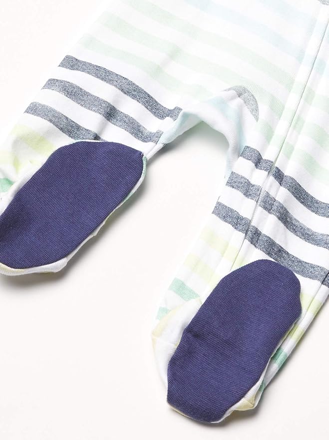 HonestBaby Sleep & Play Footed One-piece Pajama Sleeper 100% Organic Cotton, Baby Boys
