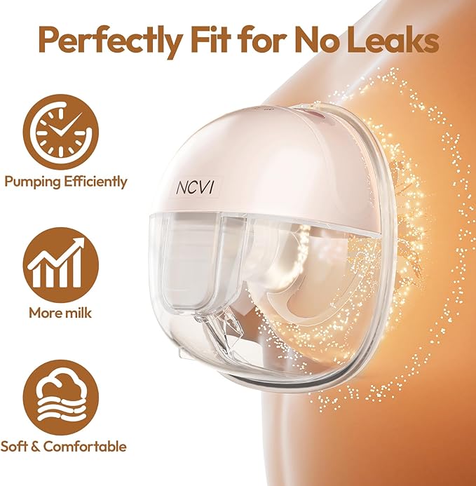 NCVI Silicone Flange Insert for 24mm Flange/Shield, Compatible with NCVI Wearable Breast Pump 8111/8131/8122-3/8787/8786/8138, Breastfeeding Essential for Moms, 4PCS (21mm)