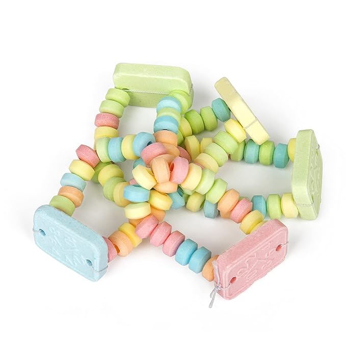90 Candy Bracelet Watches Individually Wrapped, Taste Nostalgia with our Playful and Delicious Candy Jewelry, Perfect for Party Favors, Goody Bags and Birthdays, by 4YoreElves, Pack of 90 x 0.42oz