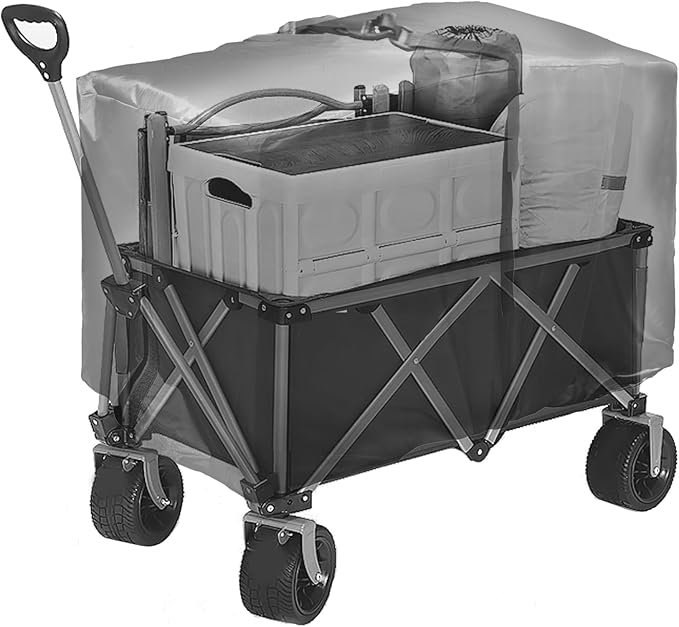 Universal Folding Stroller Waterproof Wagon Cover,Outdoor Garden Storage HandCart Rain Cover,UV Resistant, Dustproof, Tear Resistant, With Storage Bag