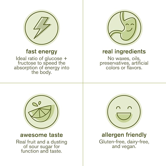 Skratch Labs Energy Chews | Gummies for Running, Cycling, and Sports Performance | Gel Alternative | Matcha + Lemon (10 Pack) | Gluten Free, Vegan