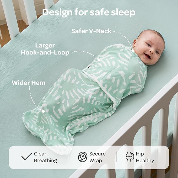 Momcozy Swaddles for Newborns, Quiet Fastner Suitable for Infant 0-3 Months, New-Parent-Friendly Swaddle Sack, Reduce Startle Reflex, Newborn Boys Girls Registry Essentials, 2-Pack, Bravery