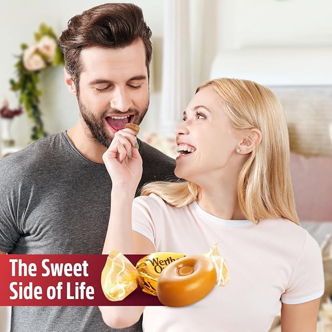 Original Caramel Hard Candy, 2.4LB Bulk Pack of Carmels Candy, Ideal for Sharing, Snacking, Parties and Gifting, Perfect for Stocking Up on Your Favorite Timeless Sweet Treat