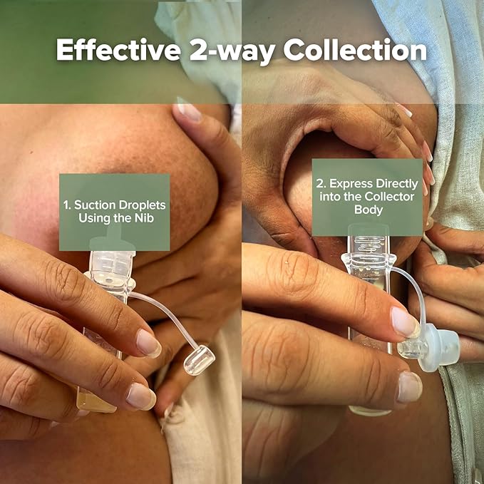 haakaa Colostrum Collector Syringes for Breastmilk Collector for Breastfeeding Moms to Collect Store and Feed Colostrum, 0.1oz/4ml, 2pcs