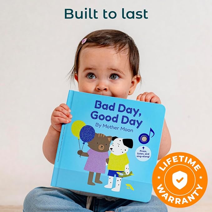 Cali's Books Bad Day, Good Day Emotions Books by Mother Moon - Feelings Book for Toddlers 1-3, Musical Books for Kids, Interactive Toddler Sound Book, Montessori Learning Music Toys