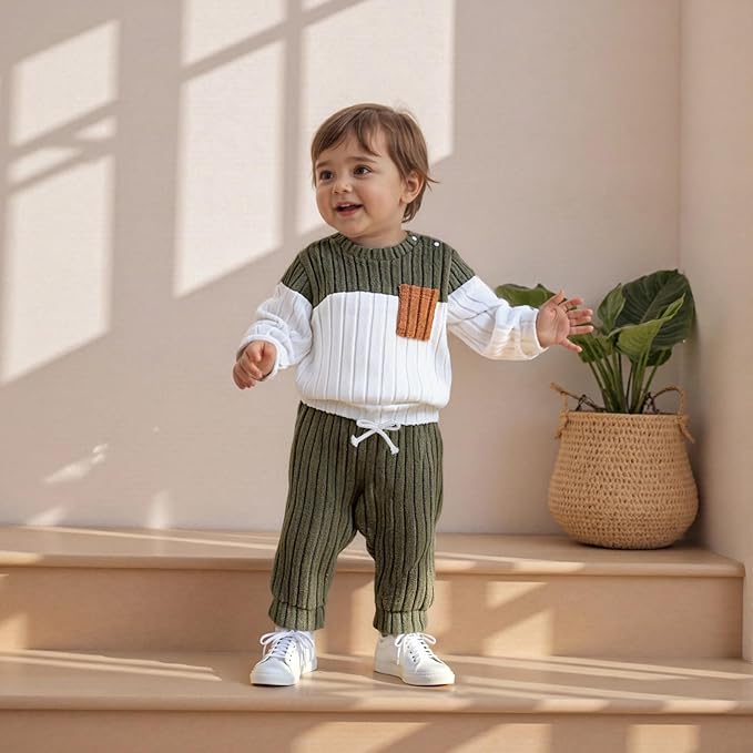 CIYCUIT Toddler Baby Boy Clothes Long Sleeve Sweatshirt Pants Set Fall Winter Outfits
