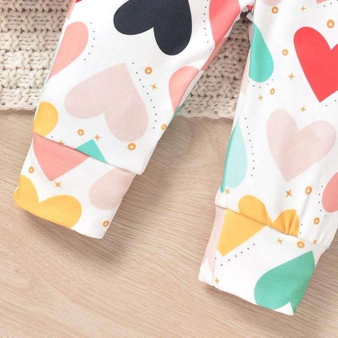 Aalizzwell Preemie Newborn Infant Baby Girls Clothes Ribbed Romper Bodysuit Pants Set Fall Winter Outfits