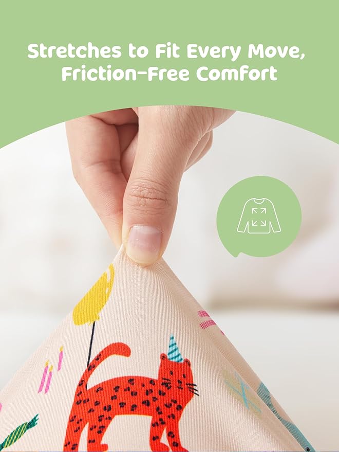 PATPAT Bamboo Viscose Pajama Sets for Toddler Boys & Girls Baby Kids, Ultra-soft Snug fit Pjs Sleepers for Birthday Holiday