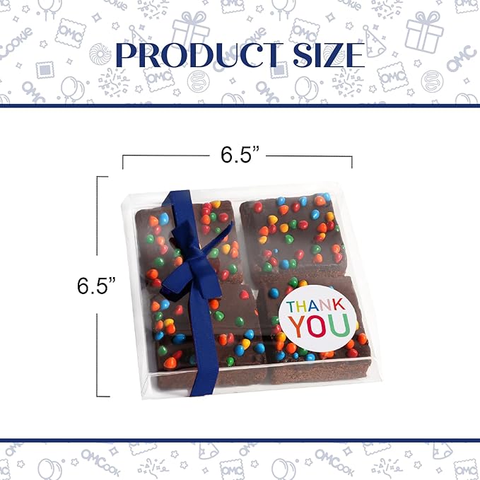 Thank You Gift Basket Appreciation Chocolate Brownies Food Gift For Men Women Teacher Co Worker Nurse | Nut Free | Kosher