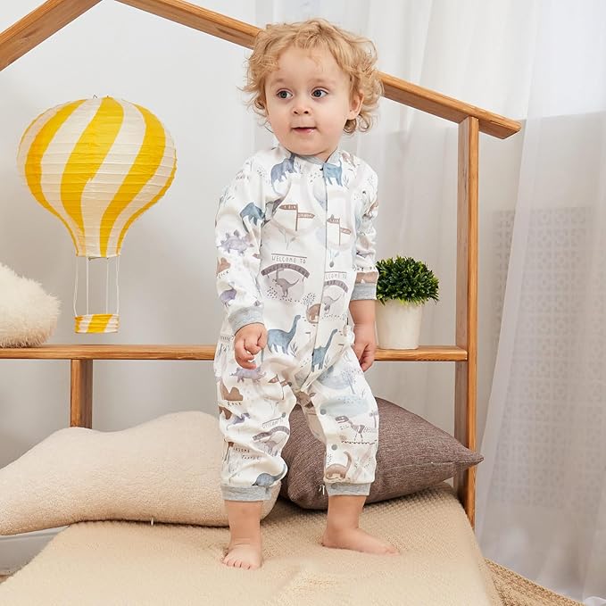 100% Organic Cotton Soft 3-24 Months Unisex Footless Newborn Baby Sleepers Pajamas Romper Boys Girls Long Sleeve