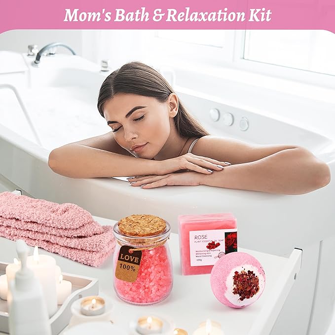 ‎EARLY MINDS New Mom & Baby Girl Gift Set, Newborn Essentials Stuff for First Time Moms, Pregnancy Gifts for Gender Reveal, Baby Shower, Expecting Mom Care Package After Birth