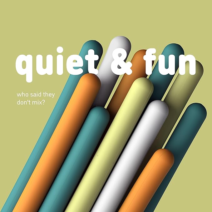 Sensory Activity Board: Silicone Fidget Toy for Calming, Stress, Anxiety, ADHD & Autism | Silent, No Mess | Kids 3+ & Adults | Includes Portable Travel Bag & 11 Strings (Granite)