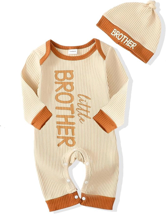 NZRVAWS Baby Boy Clothes Preemie Infant Boy Bear Outfits Jumpsuit Bodysuit Letter Print Romper