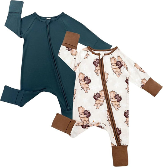 Bow Dream Bamboo Rayon Baby Pajamas Infant Sleepers Newborn Girl Boy Clothes Rompers Jumpsuit Outfit