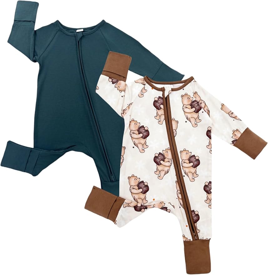 Bow Dream Bamboo Rayon Baby Pajamas Infant Sleepers Newborn Girl Boy Clothes Rompers Jumpsuit Outfit