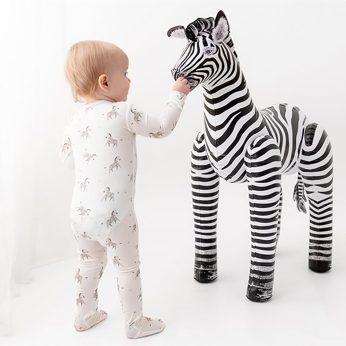 Bamboo Little Soft Baby Footie Pajamas, Baby Clothes, Newborn Sleepers, 95% Viscose and 5% Spandex, 0-24 Months