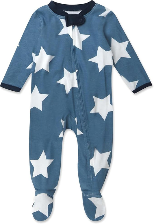 HonestBaby Baby Celebration Sleep & Play Footed One-Piece Pajama Sleeper 100% Organic Cotton