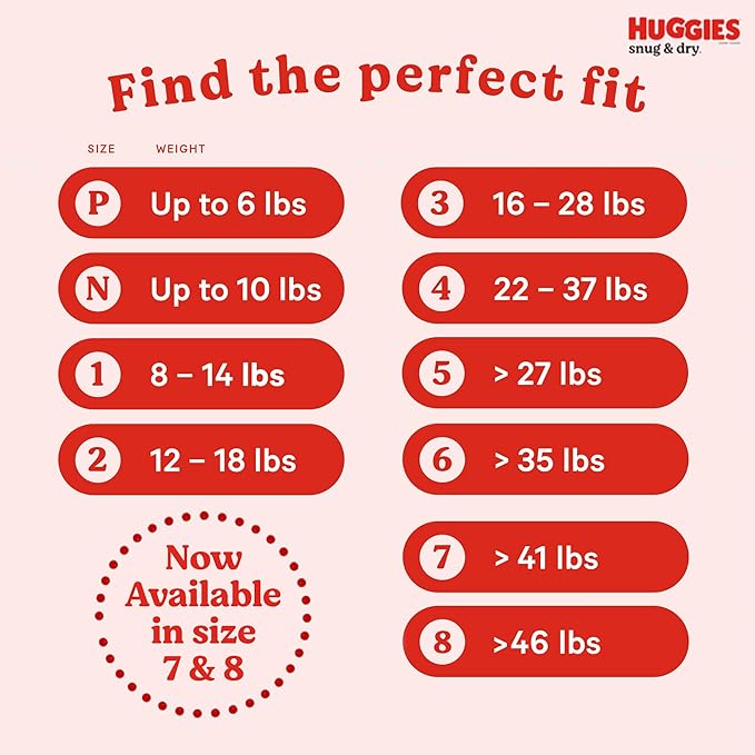 Huggies Size 7 Diapers, Snug & Dry Baby Diapers, Size 7 (41+ lbs), 92 Count (2 Packs of 46), Packaging May Vary