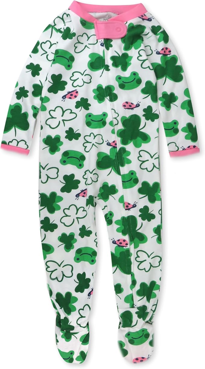 HonestBaby Baby Celebration Sleep & Play Footed One-Piece Pajama Sleeper 100% Organic Cotton