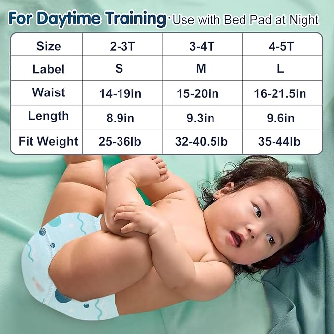 Upairy Training Pants for Boys Girls–Soft & Leak-Resistant Potty Training Underwear,Up Airy Potty Pants Comfortable for Toddlers(4PCS,M)