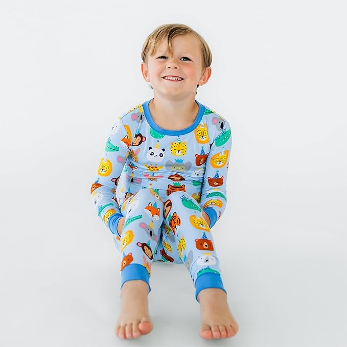 Little Sleepies Two-Piece Pajama Set for Boys & Girls, Soft Viscose from Bamboo Toddler Pajamas for Kids, Family Matching PJs