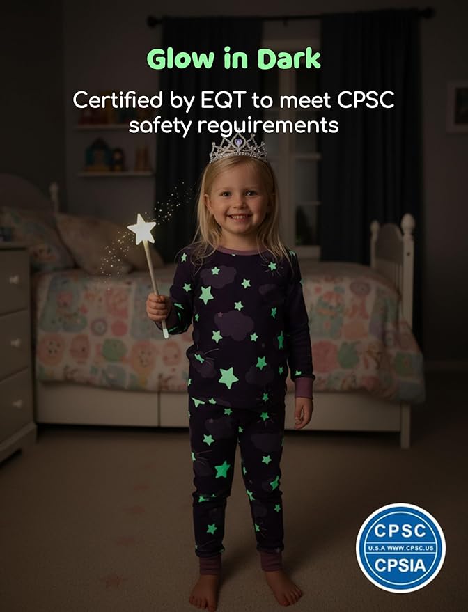 PATPAT Bamboo Viscose Pajama Sets for Toddler Boys & Girls Baby Kids, Ultra-soft Snug fit Pjs Sleepers for Birthday Holiday