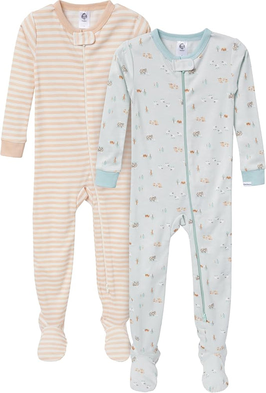 Gerber Unisex-Baby 2-Pack Footed Pajamas