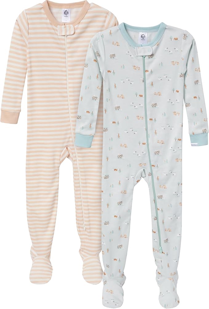 Gerber Unisex-Baby 2-Pack Footed Pajamas