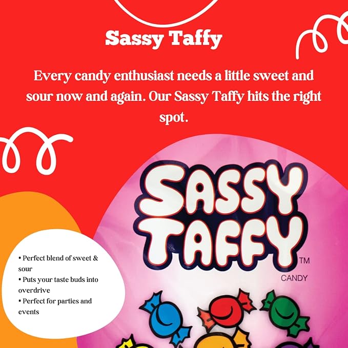 Taffy Town Candies- Shaved Ice | Gourmet Taffy| Nougat-Style Candy| Soft & Delicious| Sumer Snack Treats| Party Good Candies| 2.5lbs