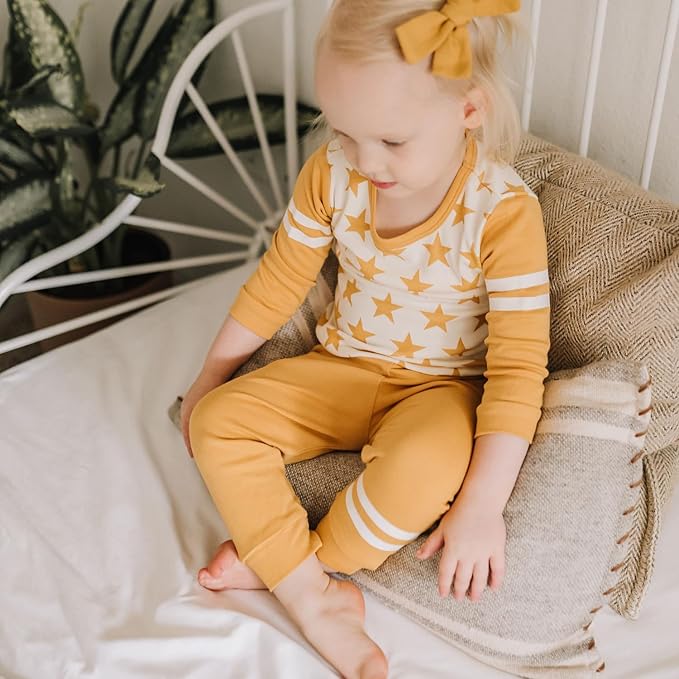 Babysoy Long Sleeve Unisex Lounge Set - Organic 2-Piece PJ Playwear Sets for Baby and Toddler