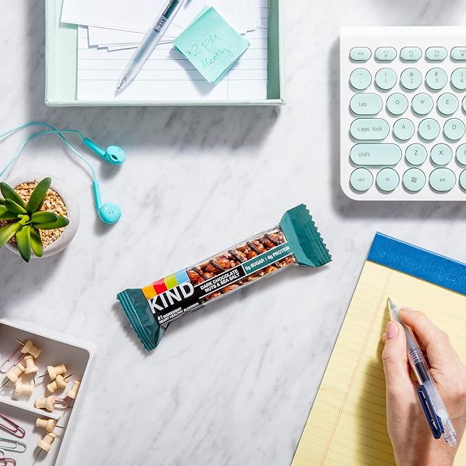 KIND Nut Bars, Variety Pack, Dark Chocolate Nuts & Sea Salt, Peanut Butter Dark Chocolate, and Caramel Almond Sea Salt, Gluten Free, Low Sugar, 5-7g Protein, 12 Count