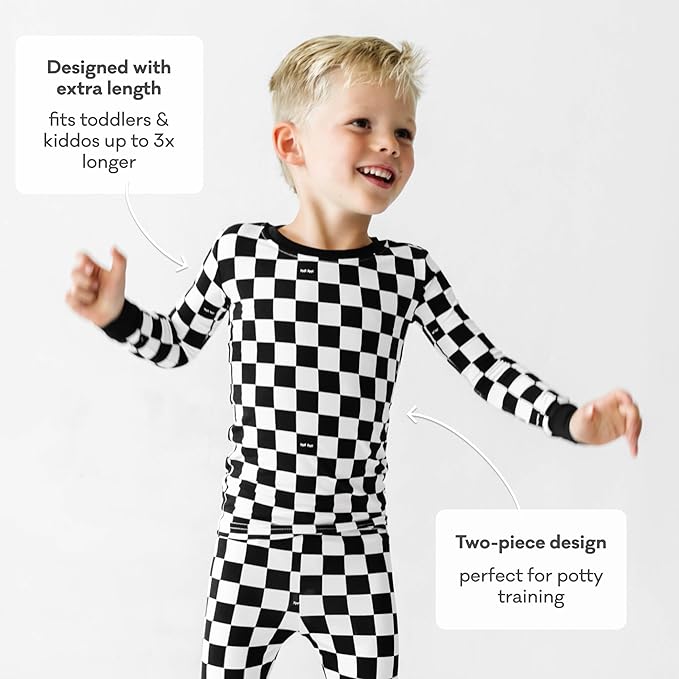 Little Sleepies Two-Piece Pajama Set for Boys & Girls, Soft Viscose from Bamboo Toddler Pajamas for Kids, Family Matching PJs