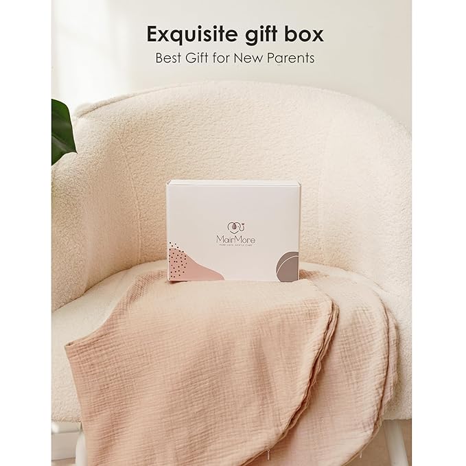 2-Pack Muslin Nursing Pillow Covers, Breathable 100% Cotton Breastfeeding Pillow Slipcovers for Standard Nursing Pillows, Soft Covers for Baby Girls and Boys with Zipper