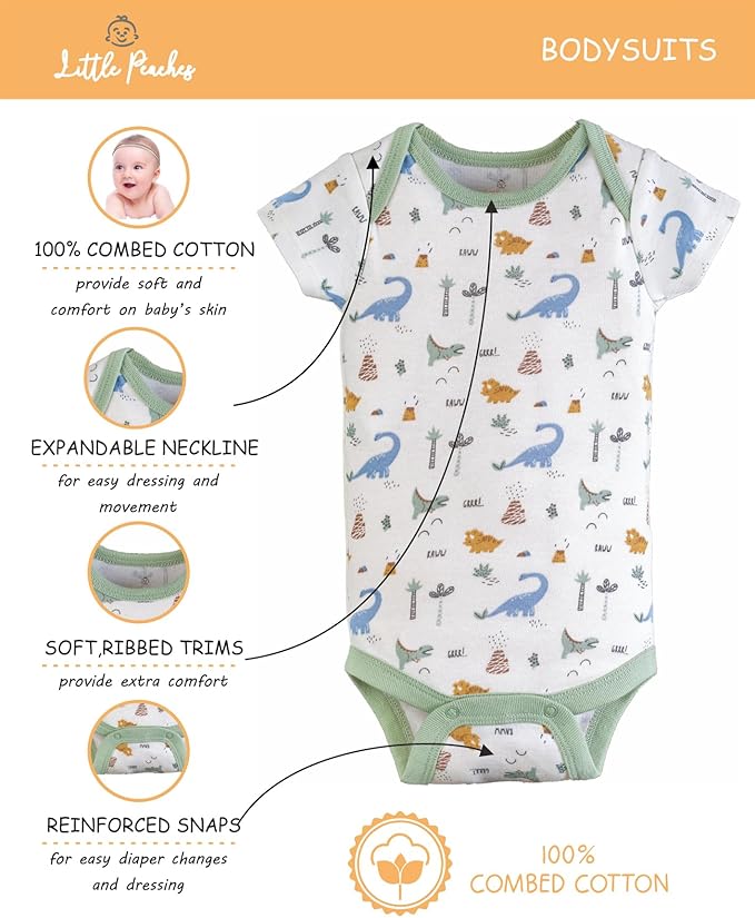Baby Girl Clothes – 100% Cotton, Soft & Breathable Newborn Essentials and Gifts, Fits 3 to 6 Months