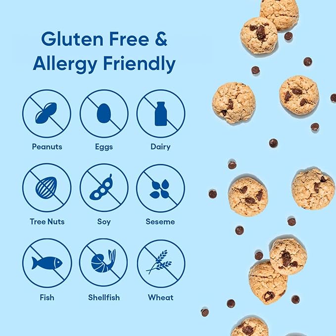 Partake Gluten Free Crunchy Chocolate Chip & Vanilla Sprinkle Cookies Variety Pack - Vegan - Free From the Top 9 Allergens Including Dairy, Wheat, Soy, Eggs, & Peanuts - Non GMO - Safe School & Office Snack (4 Pack, 4oz Resealable Bags)