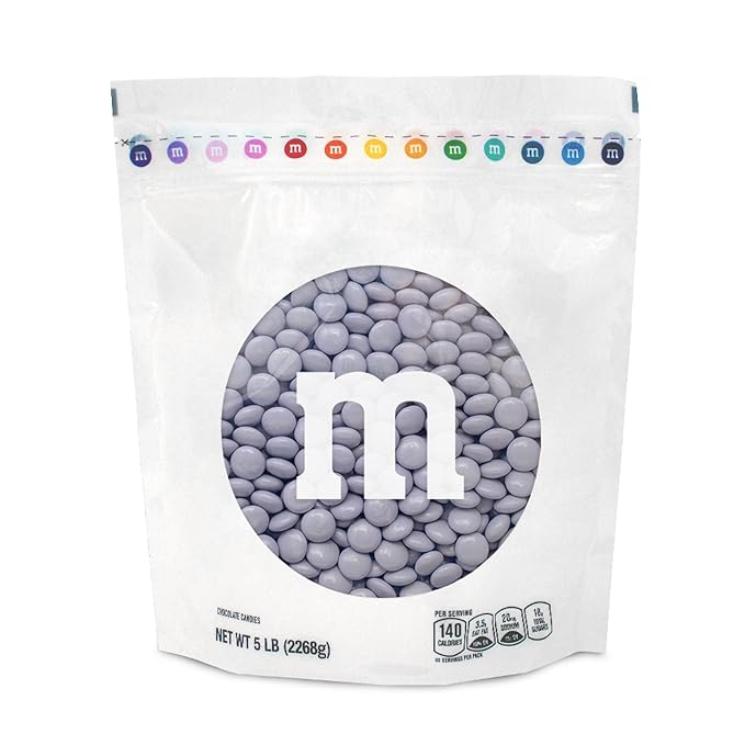 M&M’S WORLD M&M’S Light Purple Milk Chocolate Candy - 5lbs Resealable Purple Candy Pack for Easter, Mother's Day, Graduations, Birthday Parties, Weddings, Celebrations, Birthday Decor, and more