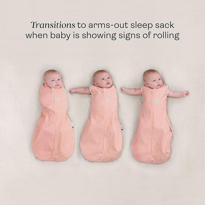 ergoPouch Cocoon Swaddle Sack 0.2 TOG - Baby Sleep Sack, Gentle Snug Fit Helps Calm Startle Reflex, Ideal for Arms In/Out Sleeping, Soft Breathable Fabric for Better Sleep (6-12 Months, Berries)