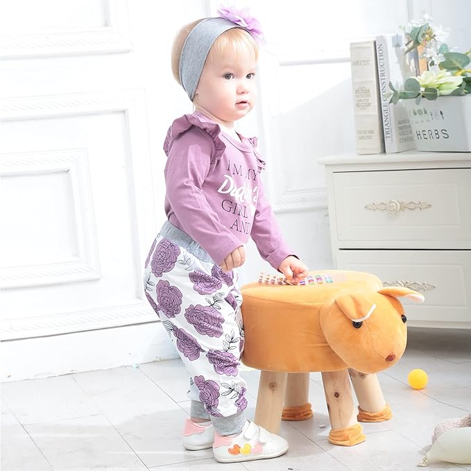 Renotemy Newborn Baby Girl Clothes Outfits Infant Romper Ruffle Floral Pants Cute Toddler Baby Girl Clothes Set