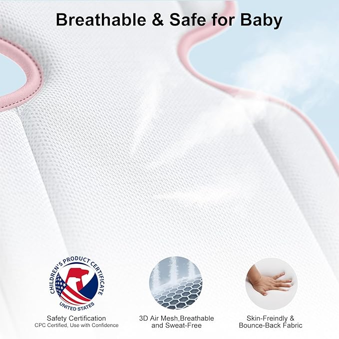 AMACOOL Baby Stroller Cooling Pad, 3D Breathable Carseat Cooling Pad with 2 Built-in Blower, Max 10H Ventilation 3 Speeds 10000mAh Rechargeable Cooling Mat Liner for Toddler Baby Summer Essentials