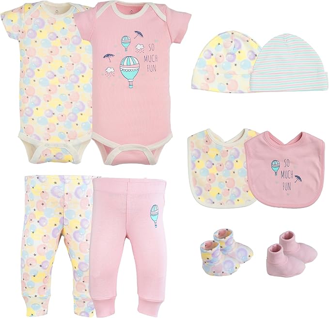 Baby Girl Clothes – 100% Cotton, Soft & Breathable Newborn Essentials and Gifts, Fits 3 to 6 Months