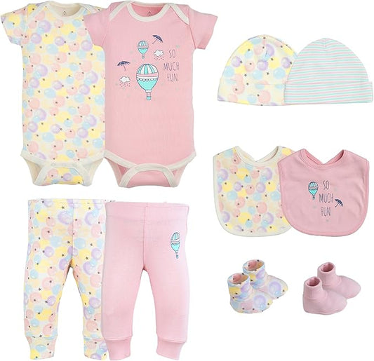 Baby Girl Clothes – 100% Cotton, Soft & Breathable Newborn Essentials and Gifts, Fits 3 to 6 Months