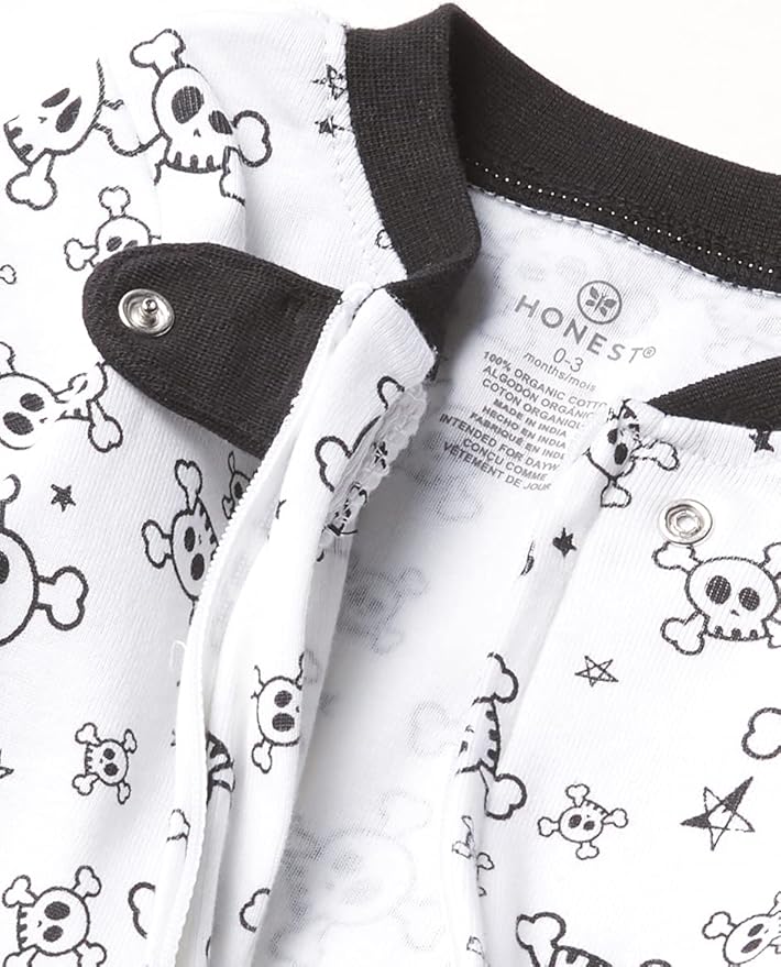 HonestBaby Baby Celebration Sleep & Play Footed One-Piece Pajama Sleeper 100% Organic Cotton